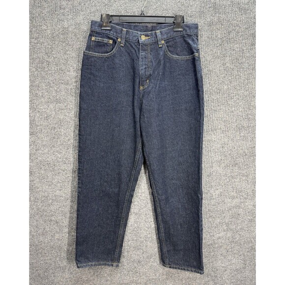 L.L. Bean Double L Jeans Womens 12P Natural Fit Dark Wash Denim Blue Vintage - Picture 1 of 8